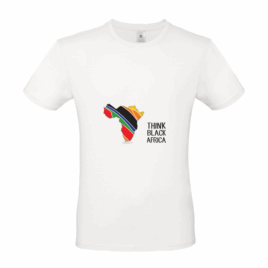 ThinkBlackAfrica – Short Sleeved T-Shirt – White