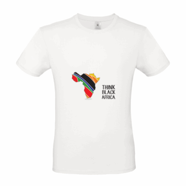 ThinkBlackAfrica – Short Sleeved T-Shirt – White